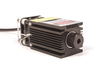 High power laser isolated on the white