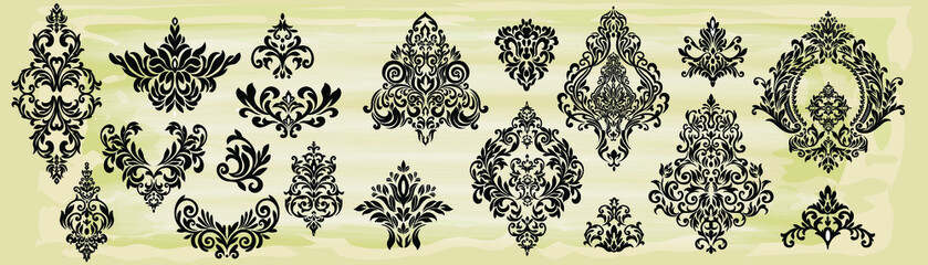 Vector French Luxury rich intricate ornaments. Victorian Royal Style decor