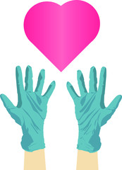 Protect your hands from the dangers of biological weapons.A nurse is a hero