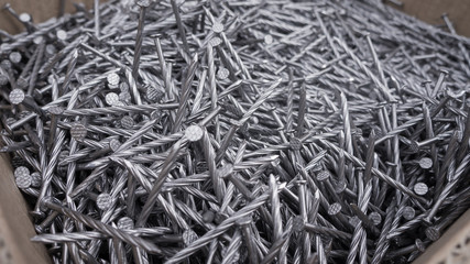 pile of steel and nail wire 