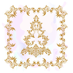 Vector French Luxury rich intricate ornaments. Victorian Royal Style decor