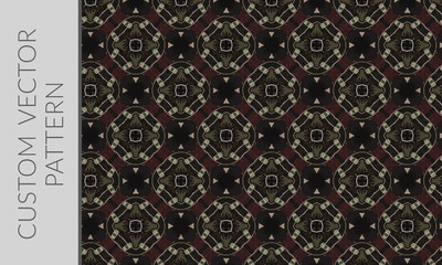 Dark Diamond Tile Vector Pattern