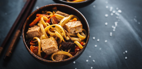 Asian noodles with cheese tofu