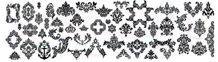 Vector French Luxury rich intricate ornaments. Victorian Royal Style decor