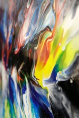 Abstract acrylic fluid-art painting