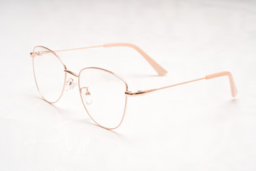 glasses on a white