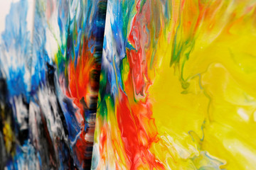 Fototapeta na wymiar Abstract acrylic fluid-art painting