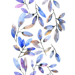 Watercolor foliate pattern