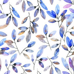 Watercolor foliate pattern