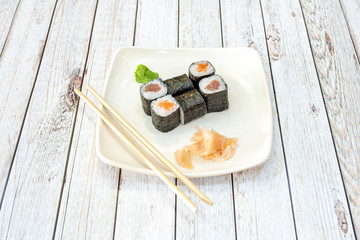 Image of Japanese rice and seaweed maki