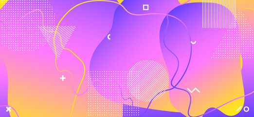 Gradient Liquid Concept. Hipster Memphis 