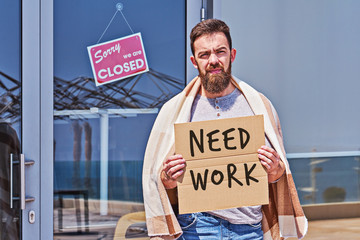 Job loss concept. Unemployment during coronavirus Covid-19 crisis