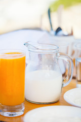 Milk and juice