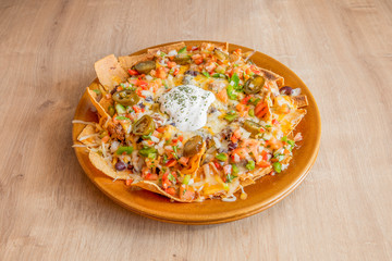 Nachos with guacamole