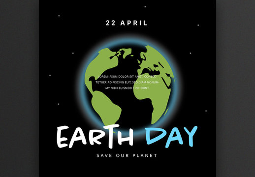 Earth Day Social Media Layout Post
