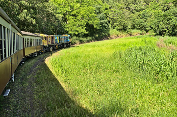 Kuranda scenic railway windling up the tracks