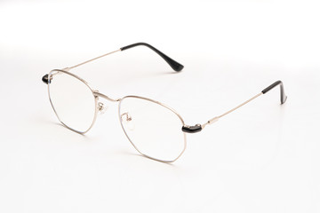 glasses on a white