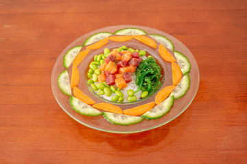 Image of poke bowl with salmon