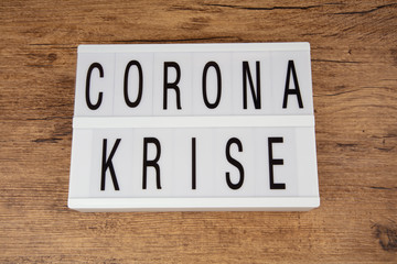 Fototapeta premium Corona Krise Corona Crisis