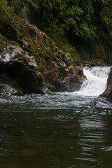 Naklejka na ściany i meble Buritaca river on the way to the lost city (indigenous name Teyuna), Sierra Nevada de Santa Marta, Magdalena, Colombia.