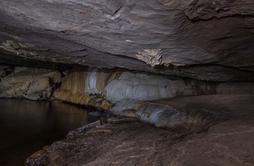 Hall of the lovers (Salao dos namorados), interior of the Angelica cave, one of the terra ronca caves complex, Goias, Brazil