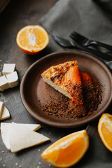 cheesecake with oranges