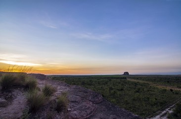 Sunset in the afternoon, in Jalapao savannah, cerrado, Brazil