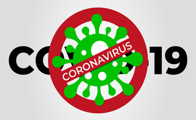 Coronavirus COVID-19 symbol.