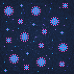 pixel art coronavirus pattern
