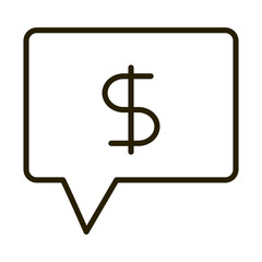 money message business financial investing line style icon