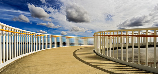 Pedestrian foot bridge over the river