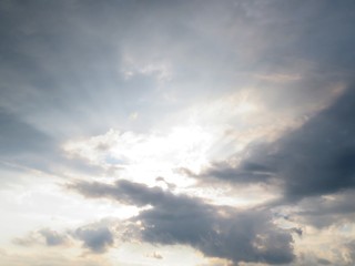 日本の田舎の風景　7月　雨上がりの雲