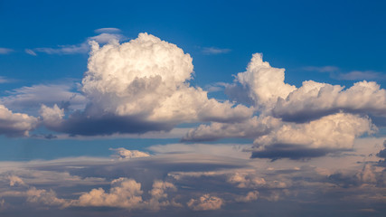Landscape cloudy blue sky afternoon.