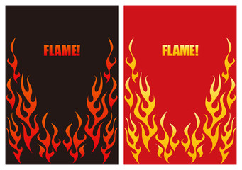 Fire, Flame Vector Design Template, 炎のデザイン