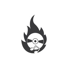 vinyl disc music vector icon illustration design