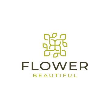 Design logo templates for your business, Modern and nature, Abstract flower or floral vector or geometry shapes
