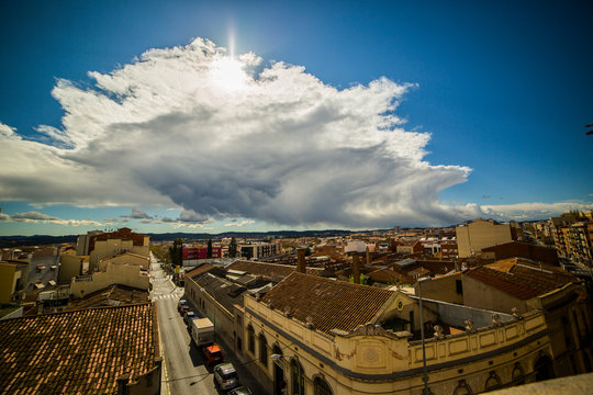 Storm clouds in Sabadell, Barcelona, Spain
