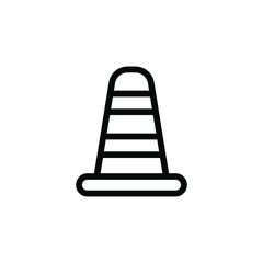 Icon traffice cone best vector illustration , template business construct transportation symbol safety , warning work attention stop element solid company , security background
