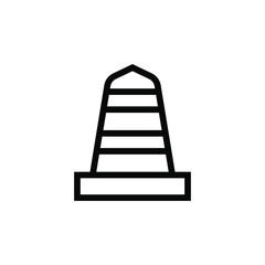 Icon traffice cone best vector illustration , template business construct transportation symbol safety , warning work attention stop element solid company , security background
