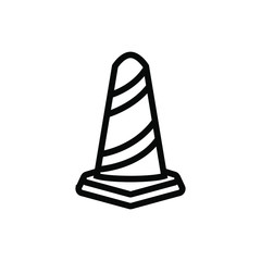 Icon traffice cone best vector illustration , template business construct transportation symbol safety , warning work attention stop element solid company , security background
