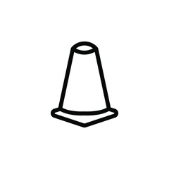 Icon traffice cone best vector illustration , template business construct transportation symbol safety , warning work attention stop element solid company , security background
