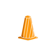 Icon traffice cone best vector illustration , template business construct transportation symbol safety , warning work attention stop element solid company , security background
