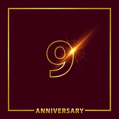 Abstract colorful number anniversary background. Vector illustration