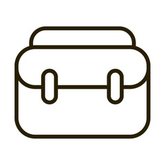 business suitcase financial stock market line style icon