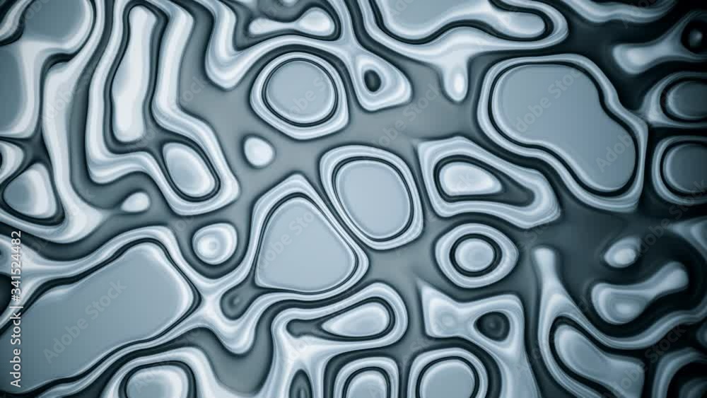 Poster abstract motion background with liquid dim grey and shining oil texture, wavy smooth surface. comput