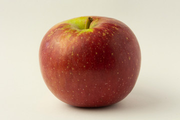 Delicious ripe apple with white background