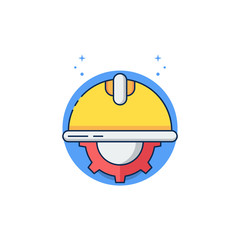 Flat Illustration Vector Graphic of International Labor Day Design Hard Hats (Helmet) and Tools Setting. Perfect for Greeting Card, Invitation Card, Poster, Banner, Icon, etc.