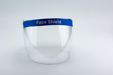 Face shield on a white background.