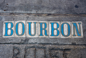 Bourbon Tiles in Sidewalk