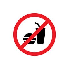 No food sign. Vector illustration